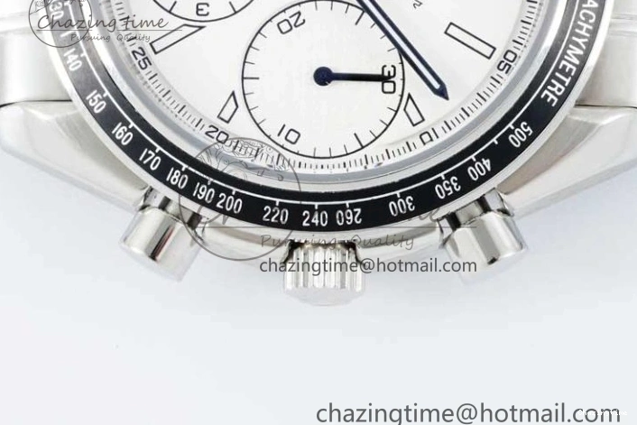 0719 Speedmaster Racing Master SS HKF Best Edition White Dial on SS Bracelet A TravelReady 7809